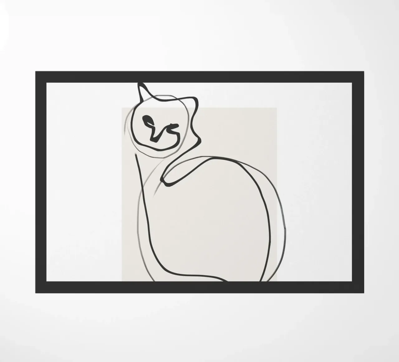 Gatto in una riga zerbino da LeaDArt