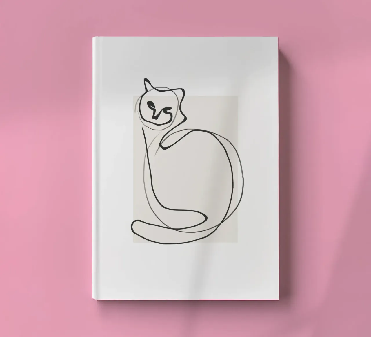 Cat in One Line notebook by LeaDArt