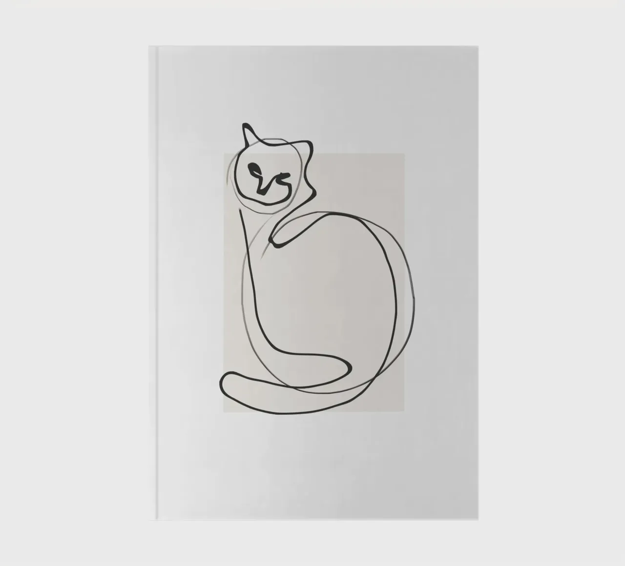 Cat in One Line notebook by LeaDArt