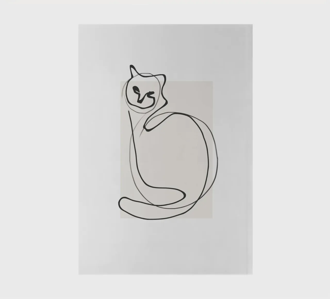 Cat in One Line notebook by LeaDArt