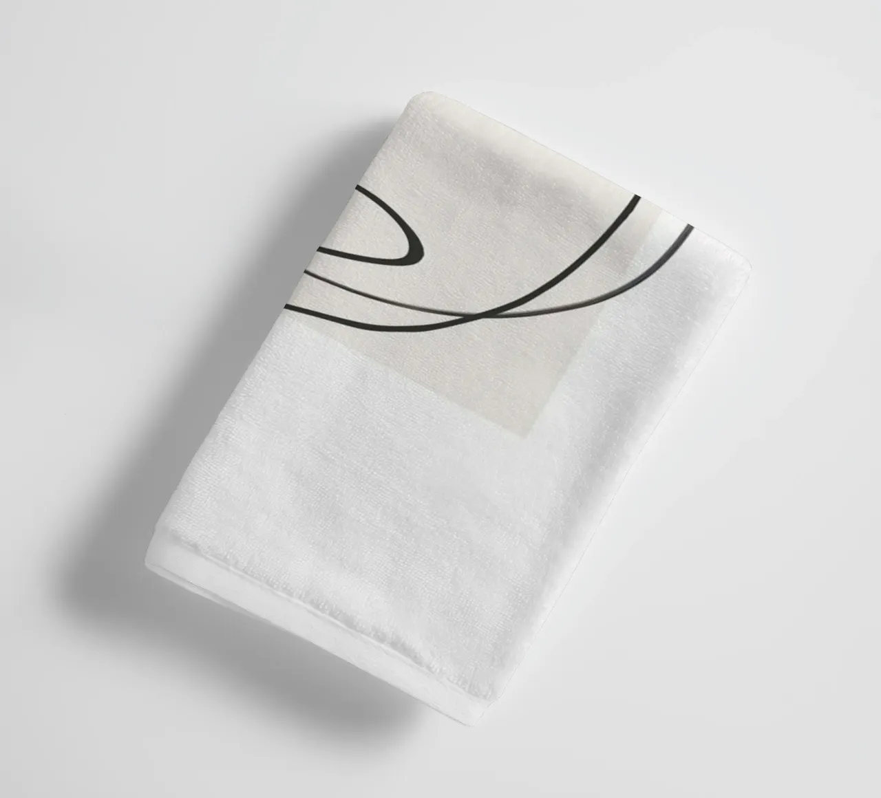 Gatto in una riga asciugamano da bagno da LeaDArt