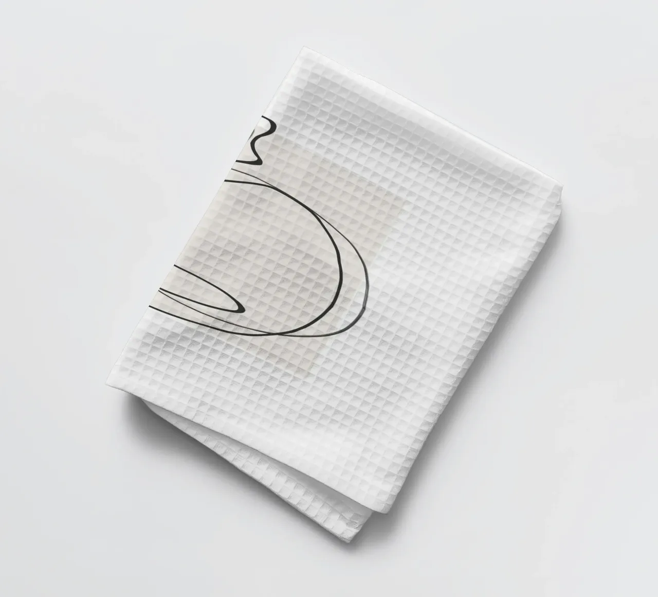 Gatto in una riga canovaccio da cucina da LeaDArt