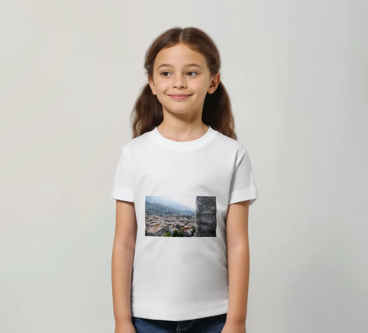 View of Malcesine (Lake Garda) kids t-shirt by Alexandra Joseph Fotomomente