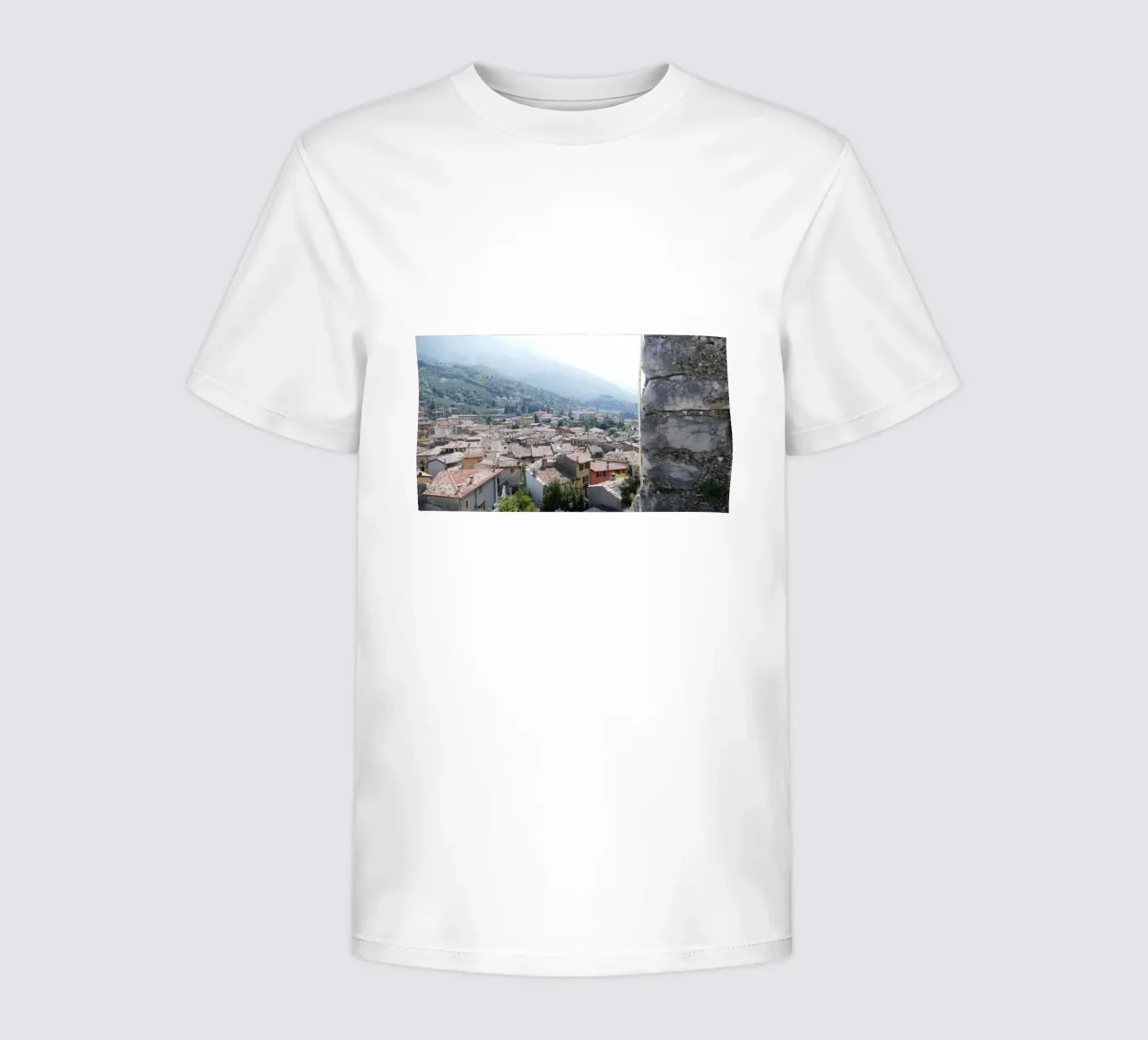 View of Malcesine (Lake Garda) kids t-shirt by Alexandra Joseph Fotomomente