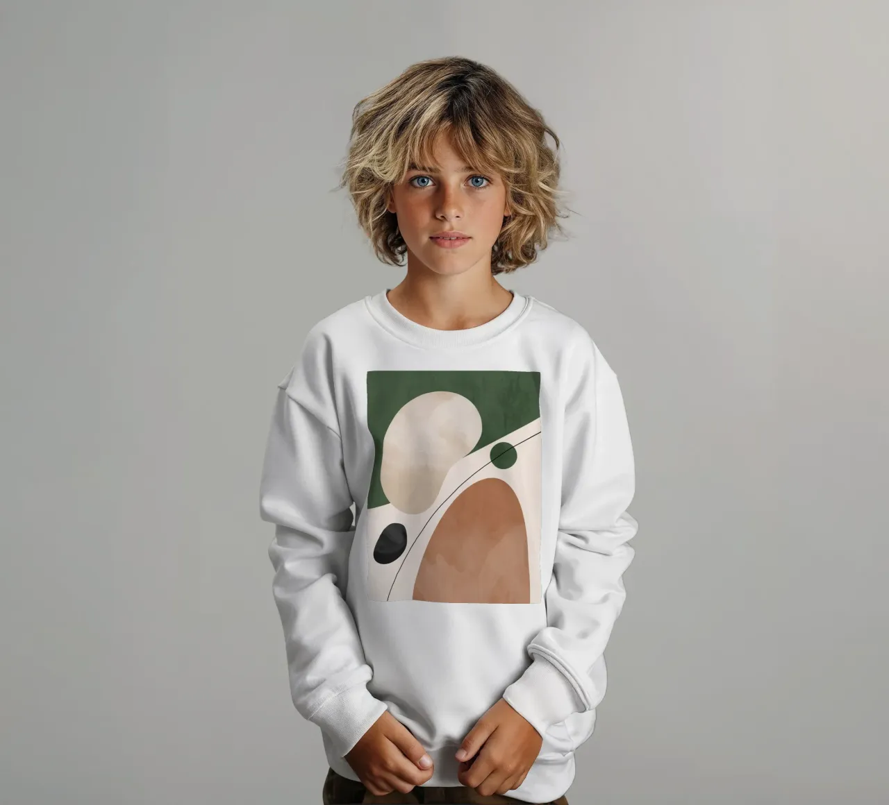 Forme astratte moderne felpa bambino da LeaDArt
