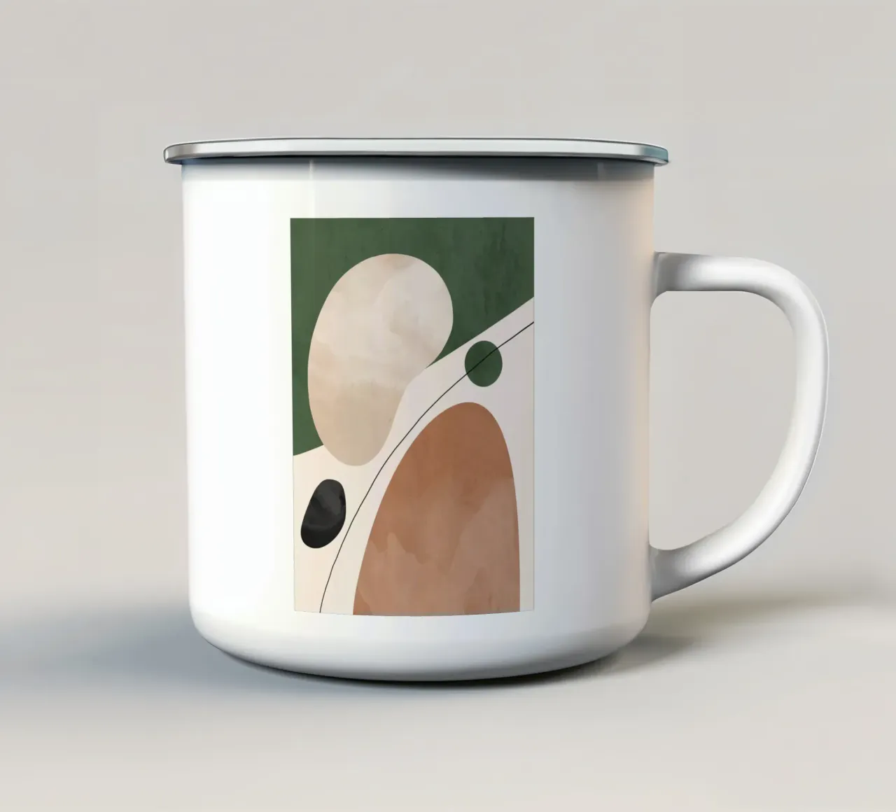 Forme astratte moderne tazza in smalto da LeaDArt