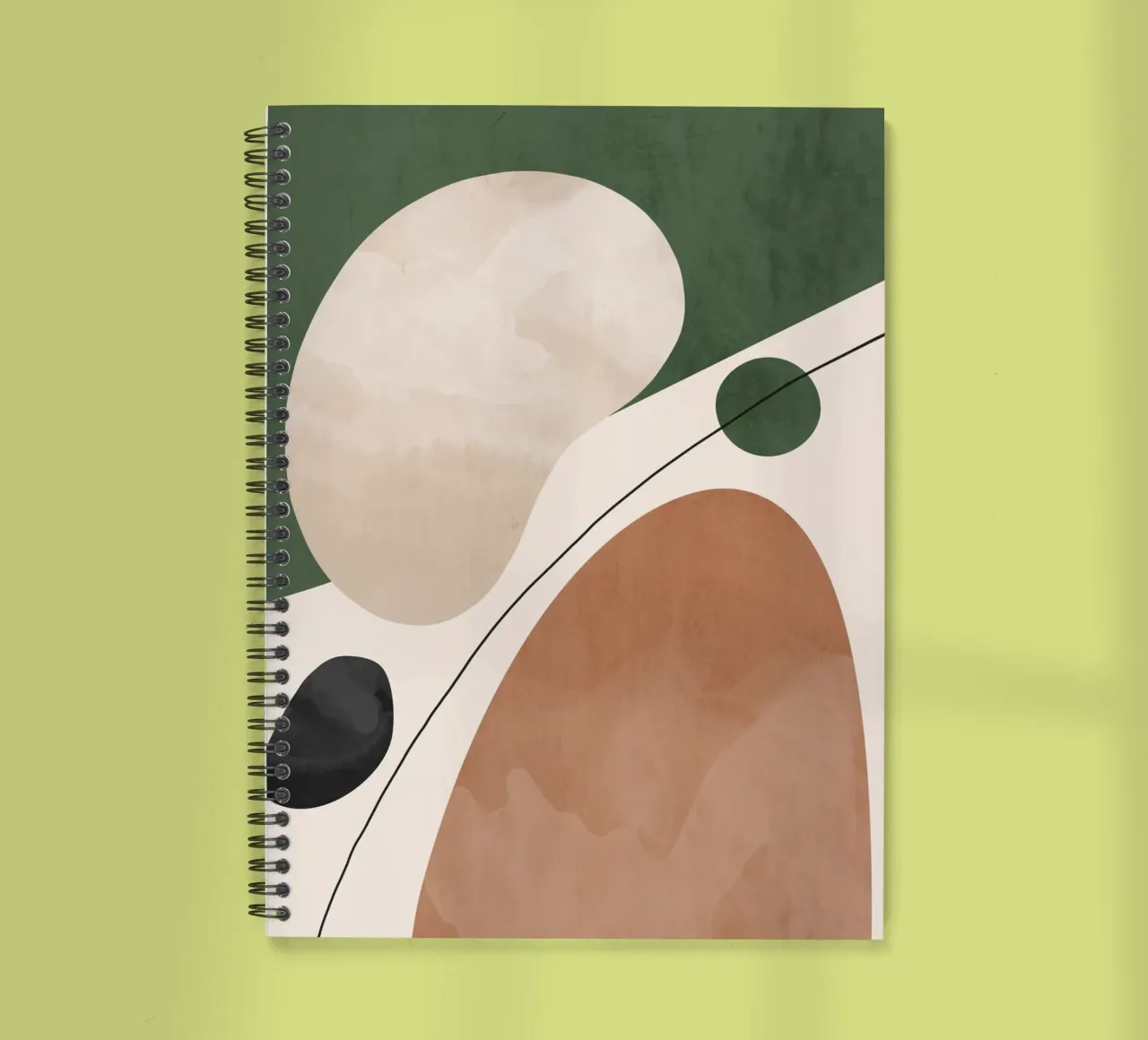 Modern Abstract Shapes spiral notebook by LeaDArt