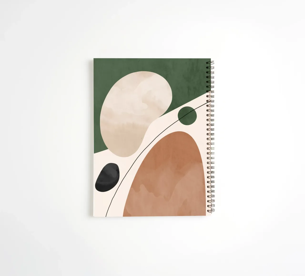 Modern Abstract Shapes spiral notebook by LeaDArt