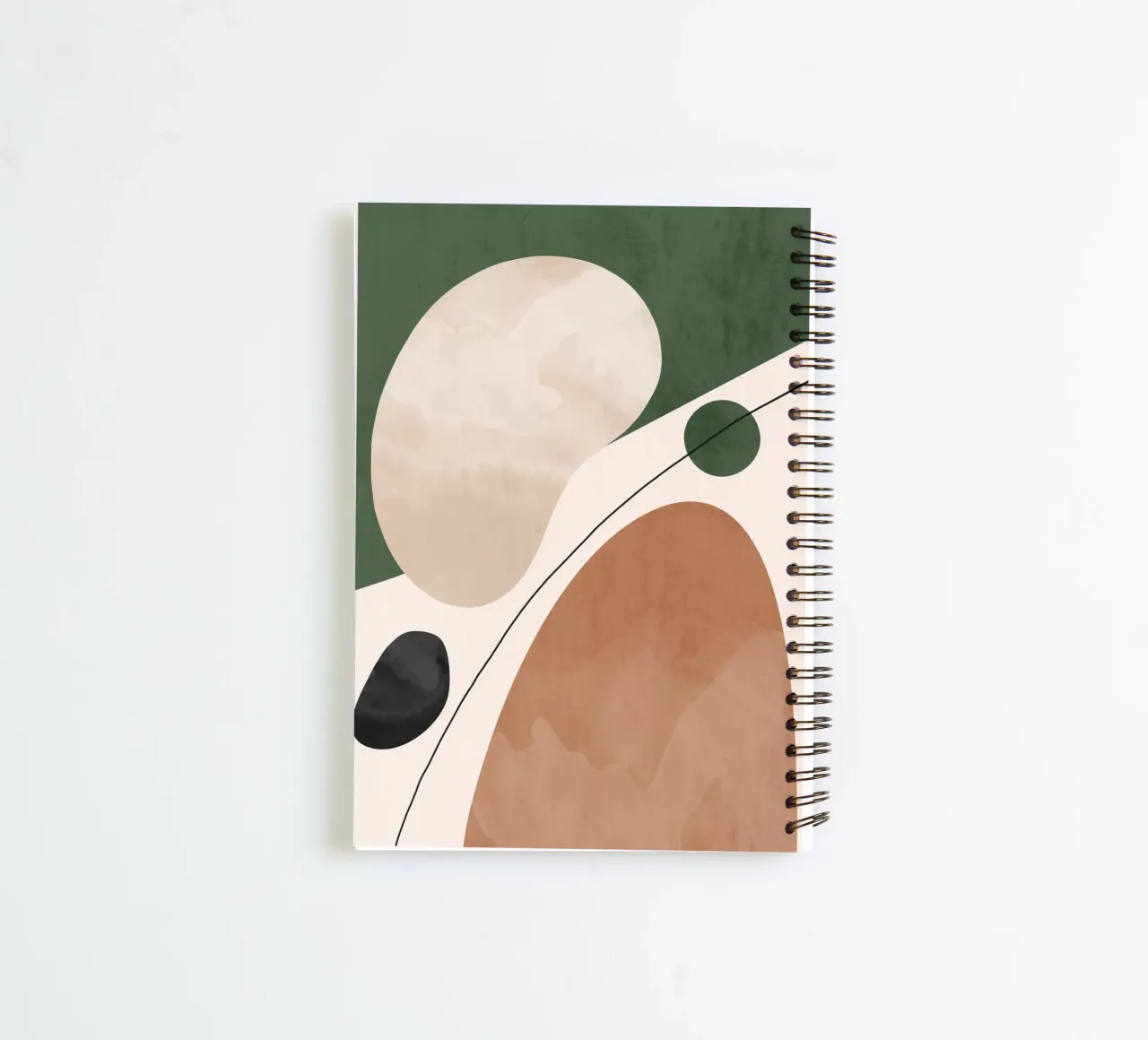 Modern Abstract Shapes spiral notebook by LeaDArt