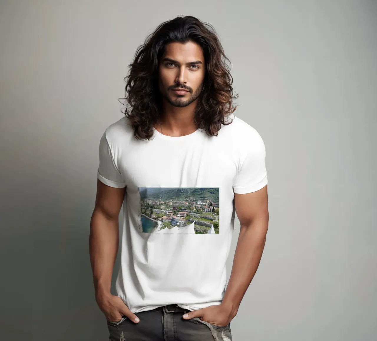 Malcesine von oben t-shirt da Alexandra Joseph Fotomomente