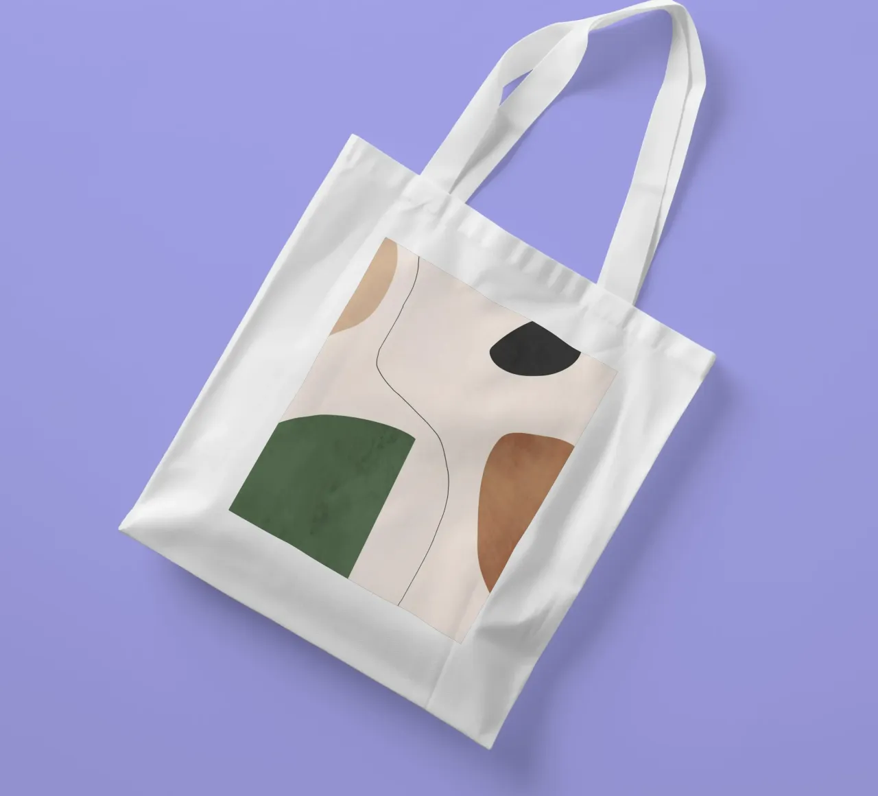 Forme astratte minimali borsa in juta da LeaDArt