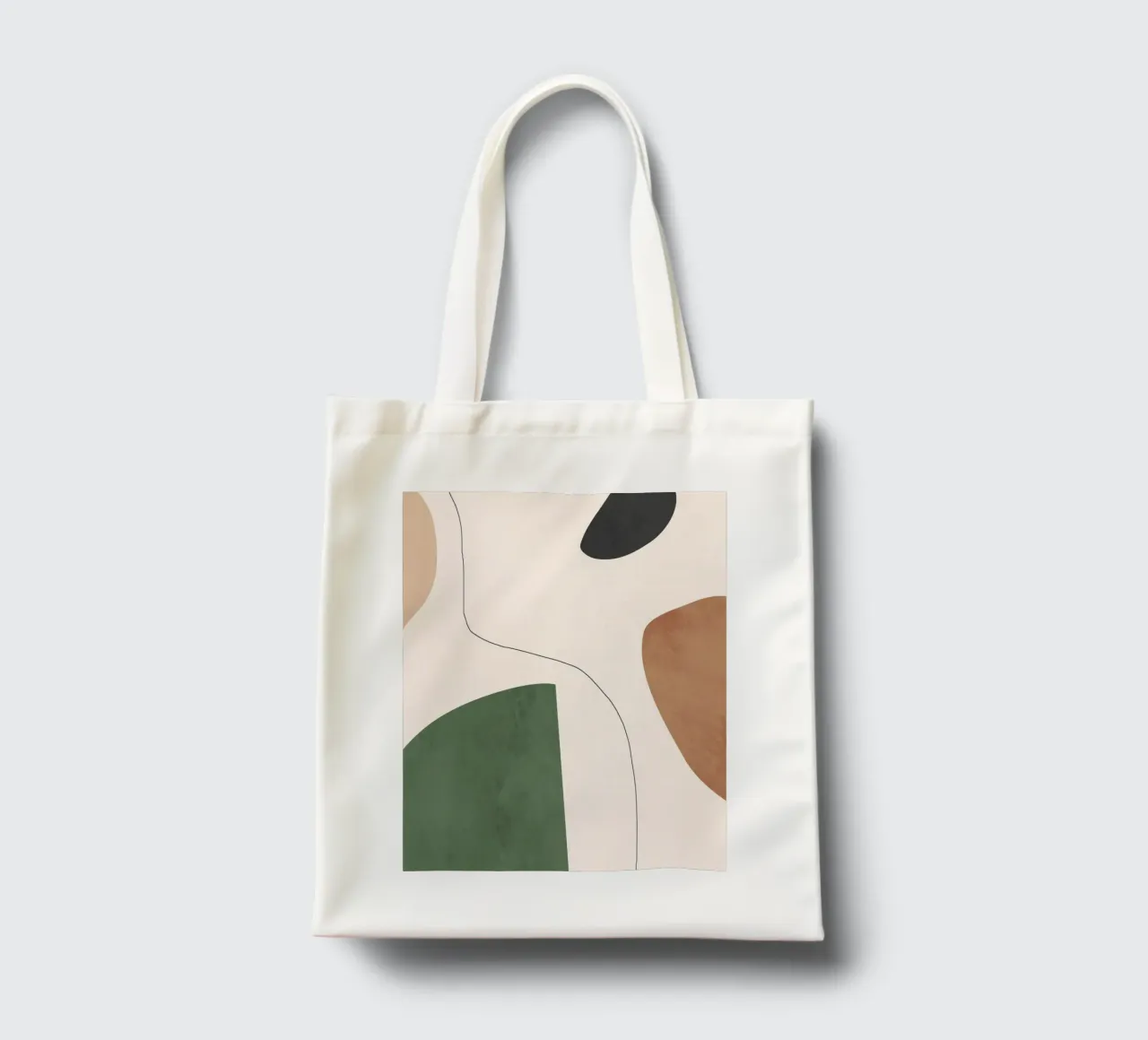 Forme astratte minimali borsa in juta da LeaDArt