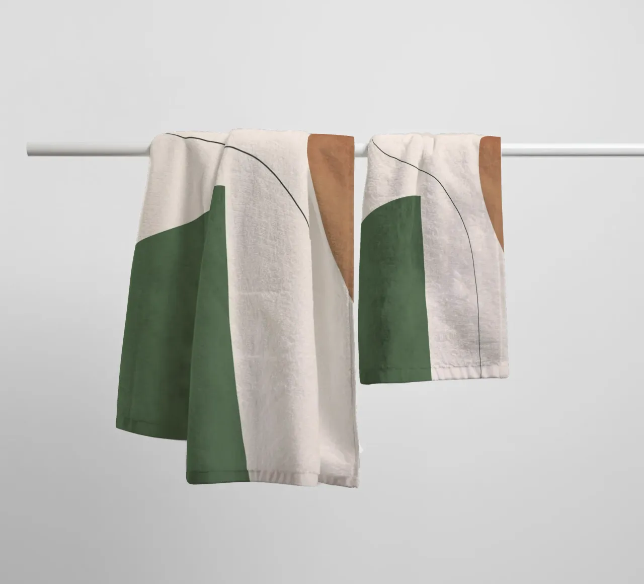 Minimal Abstract Shapes towel by LeaDArt