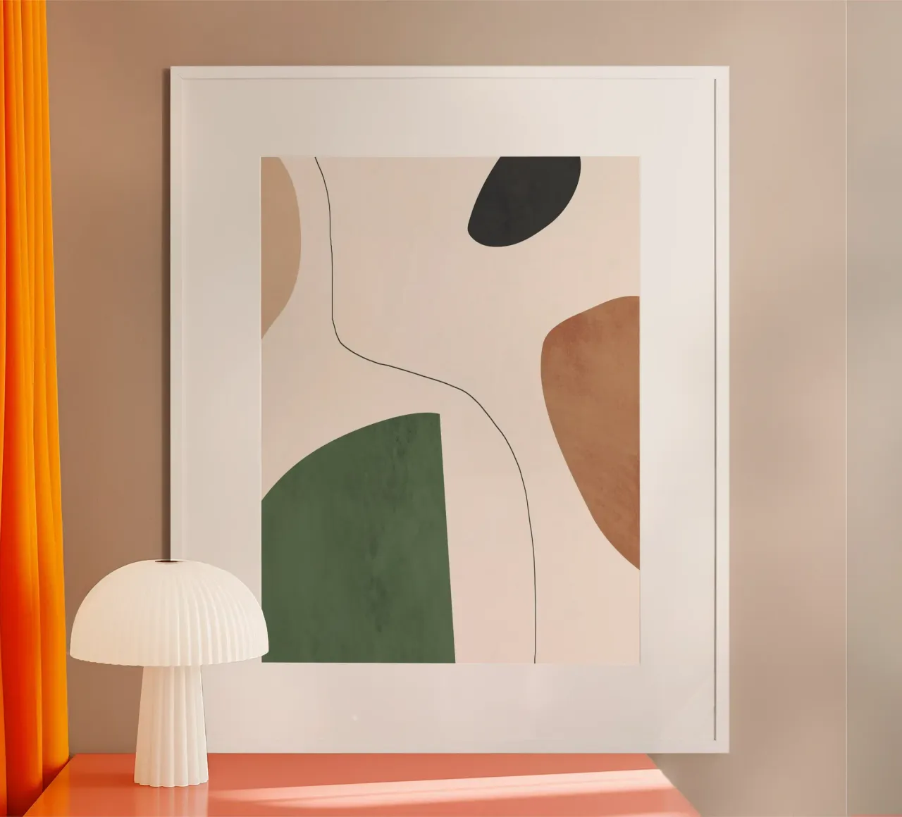 Forme astratte minimali poster con telaio in alluminio da LeaDArt