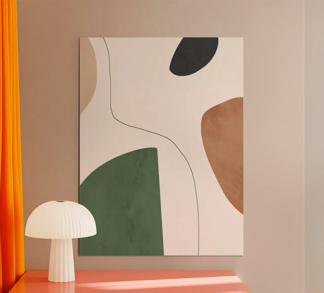 Forme astratte minimali poster con telaio in alluminio da LeaDArt