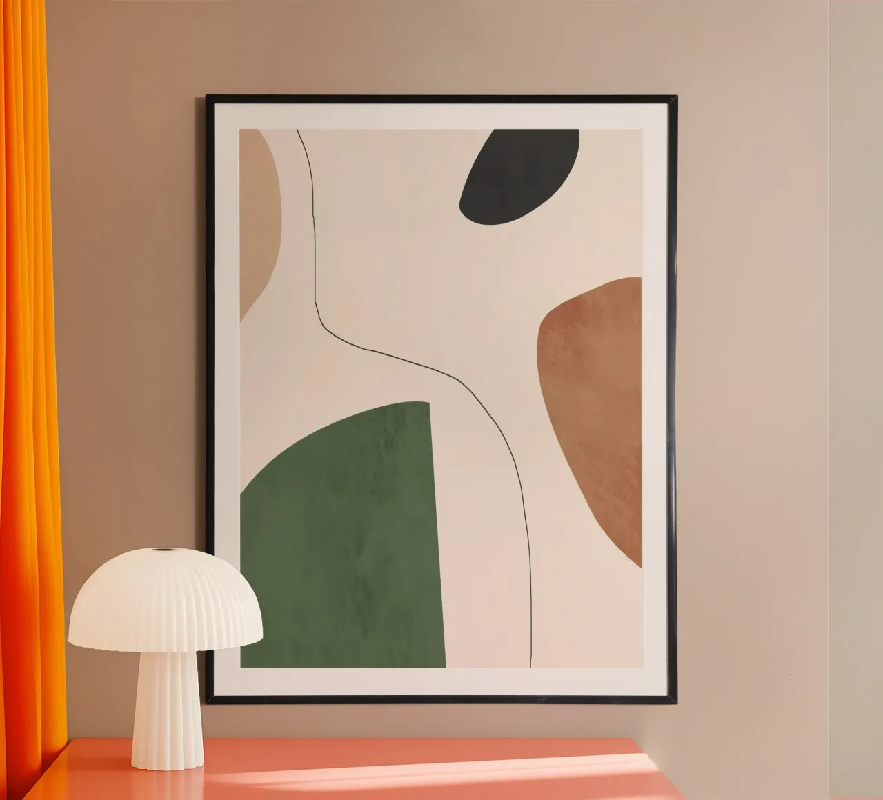 Forme astratte minimali poster con telaio in alluminio da LeaDArt