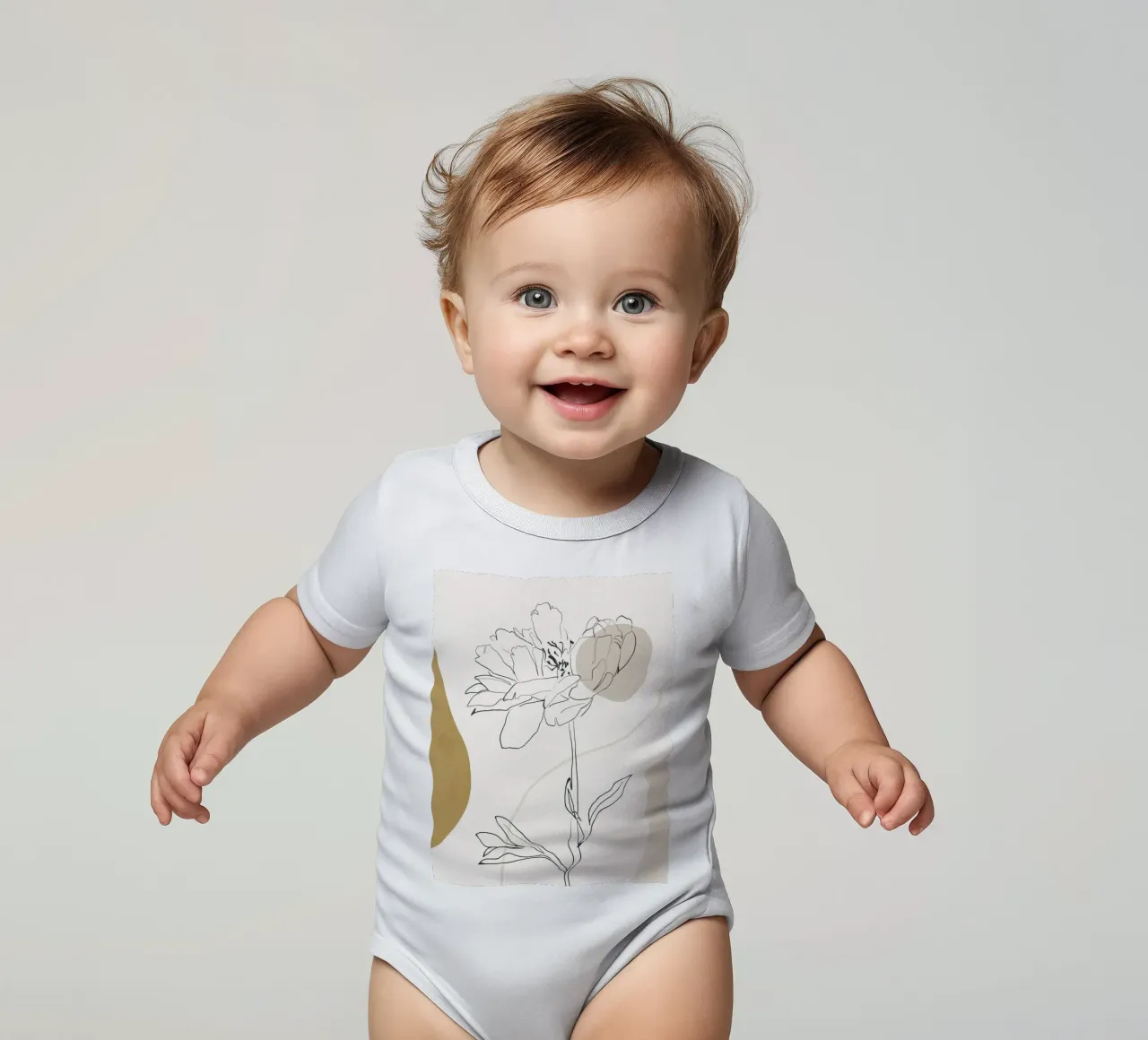 Boho botanico body neonato maniche corte da LeaDArt