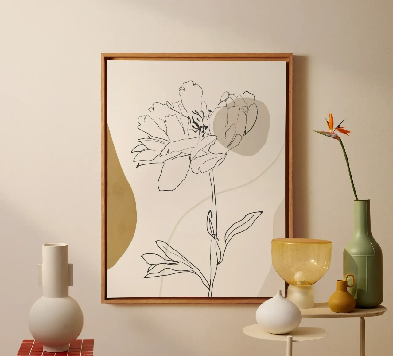 Boho botanico tela con Cornice a cassetta da LeaDArt