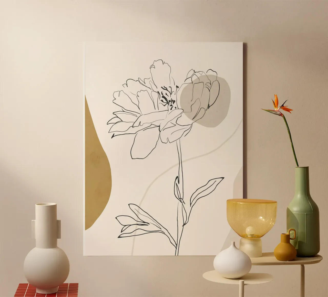 Boho botanico tela con Cornice a cassetta da LeaDArt