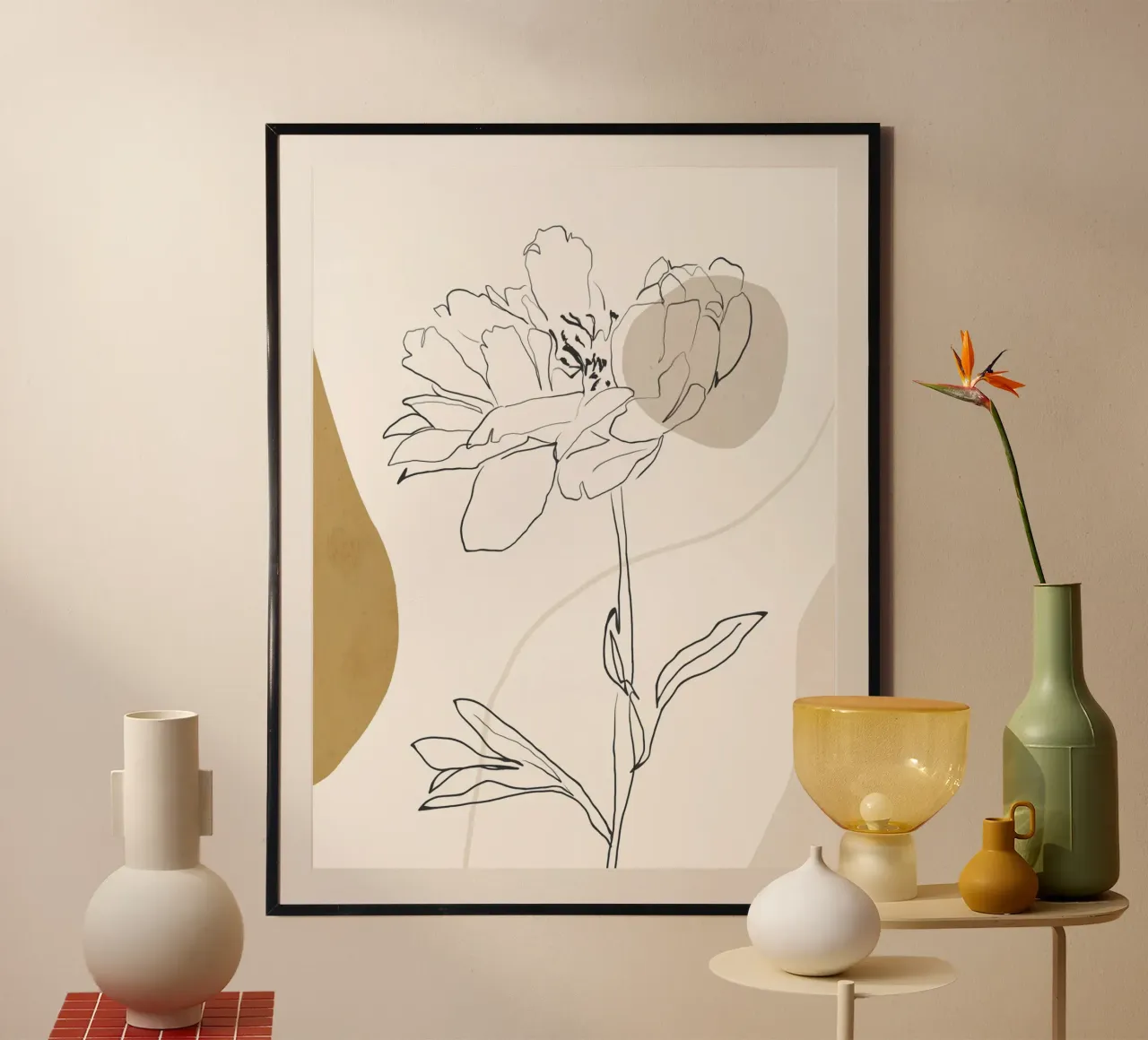 Boho botanico poster con telaio in legno da LeaDArt