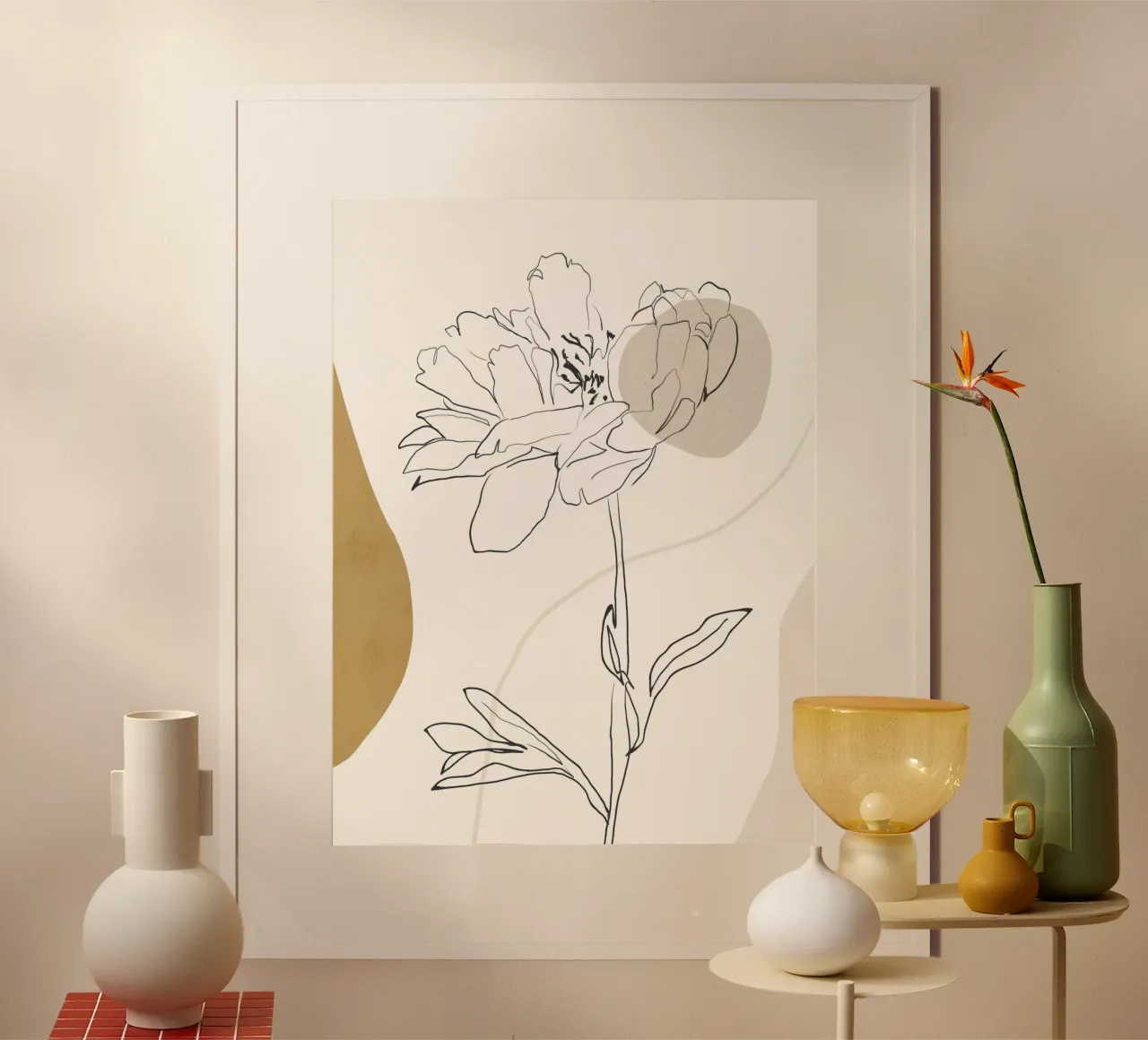 Boho botanico poster con telaio in legno da LeaDArt