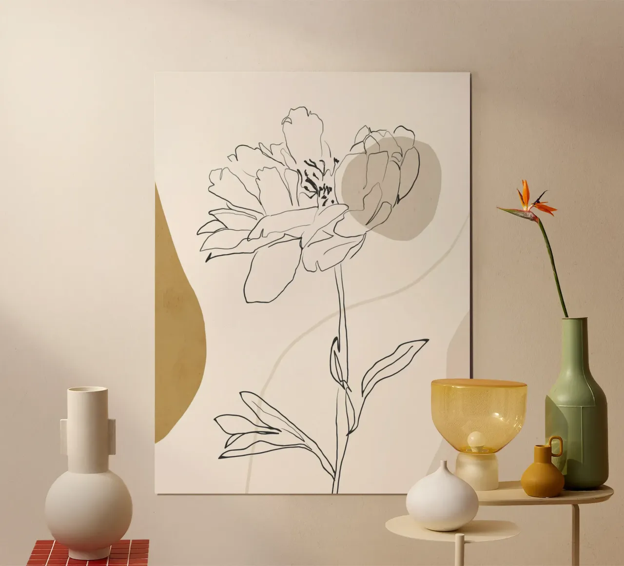 Boho botanico poster con telaio in legno da LeaDArt