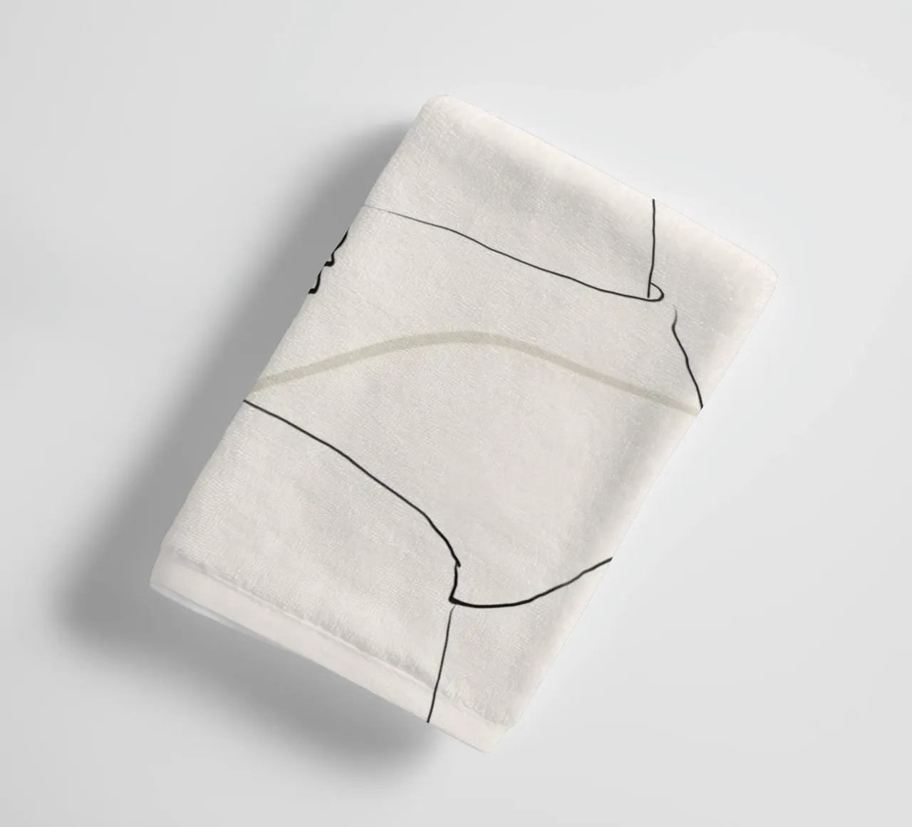 Line art donna minimale asciugamano da bagno da LeaDArt