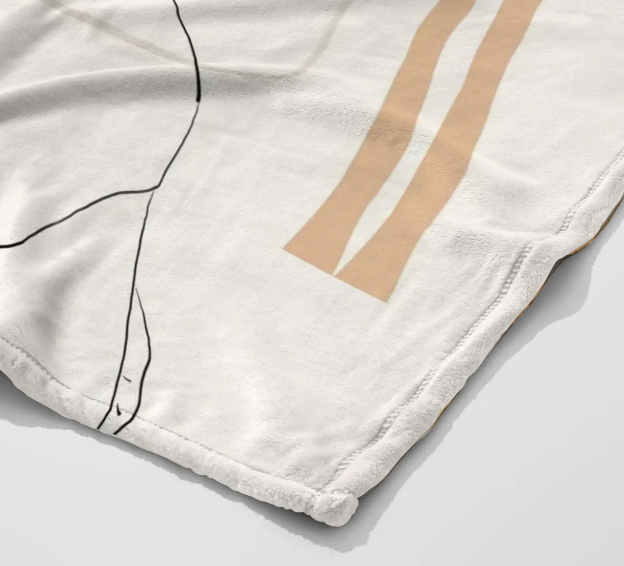 Line art donna minimale coperta in pile da LeaDArt