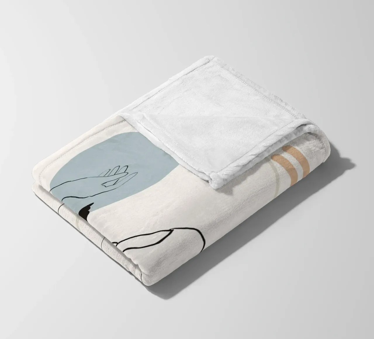 Line art donna minimale coperta in pile da LeaDArt