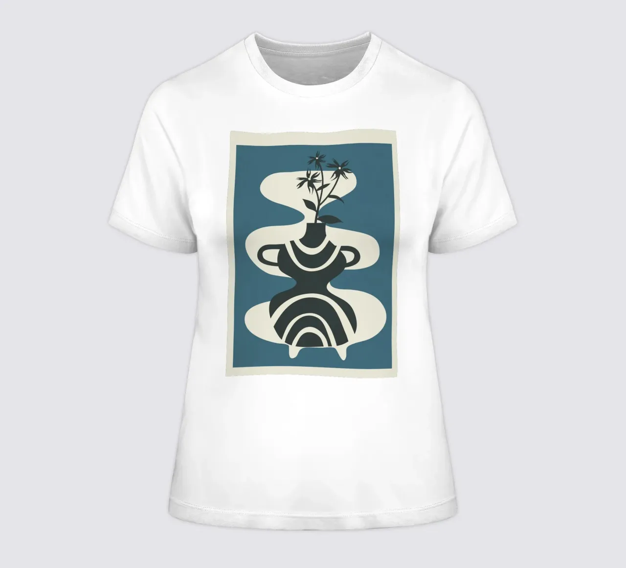 Vase of Tranquility 5 women's fitted t-shirt by Nadjaa