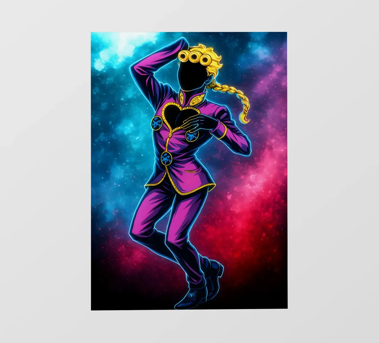 Soul Of Jojo_s Bizarre Adventure Giorno Giovanna Backlit Folie von DGSoulheroes
