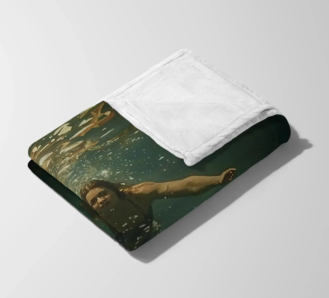 Nuotatore subacqueo che esplora le profondità dell'oceano coperta in pile da DesignDoodle