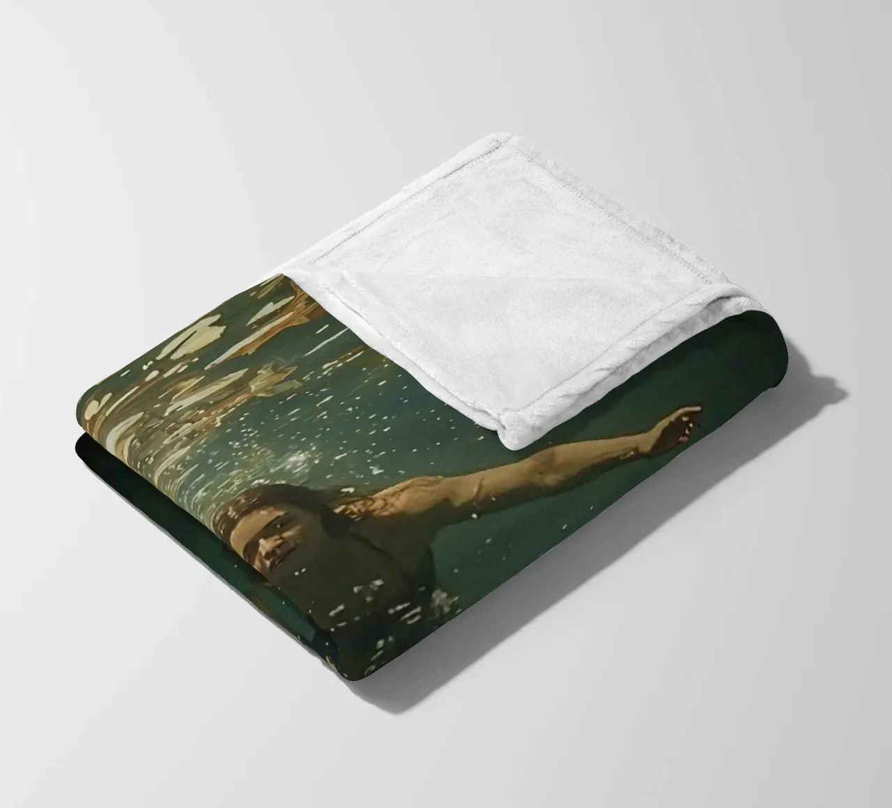 Nuotatore subacqueo che esplora le profondità dell'oceano coperta in pile da DesignDoodle
