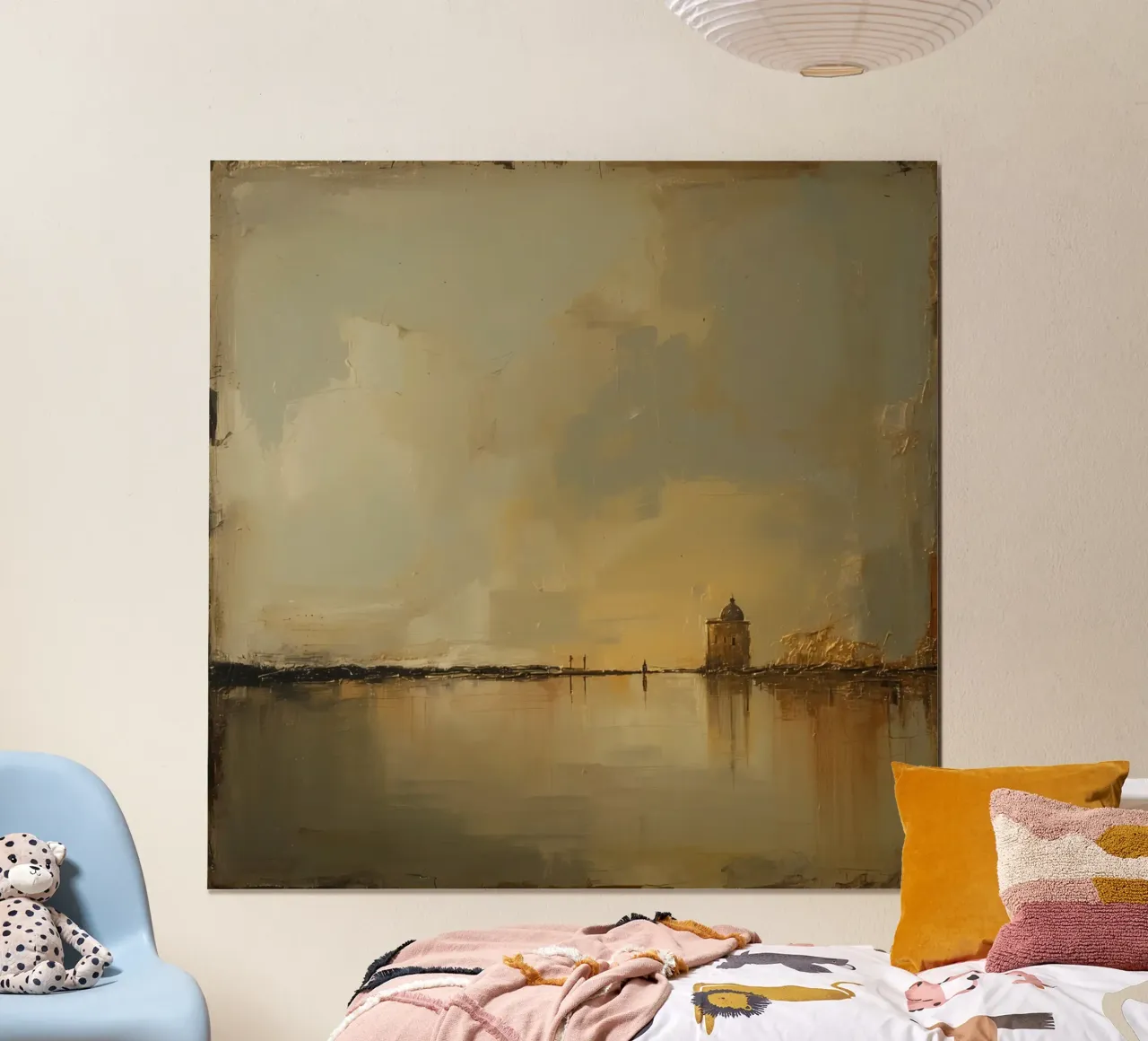 Ölgemälde Abstrakte Kunst Farben mischen Poster von DesignDoodle