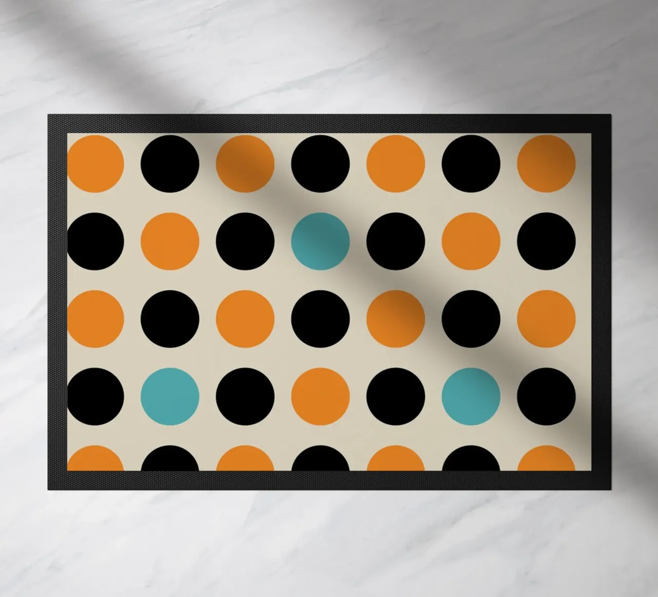 Bauhaus Dots Graphic - Retro Modern Art doormat by Studio Vibe