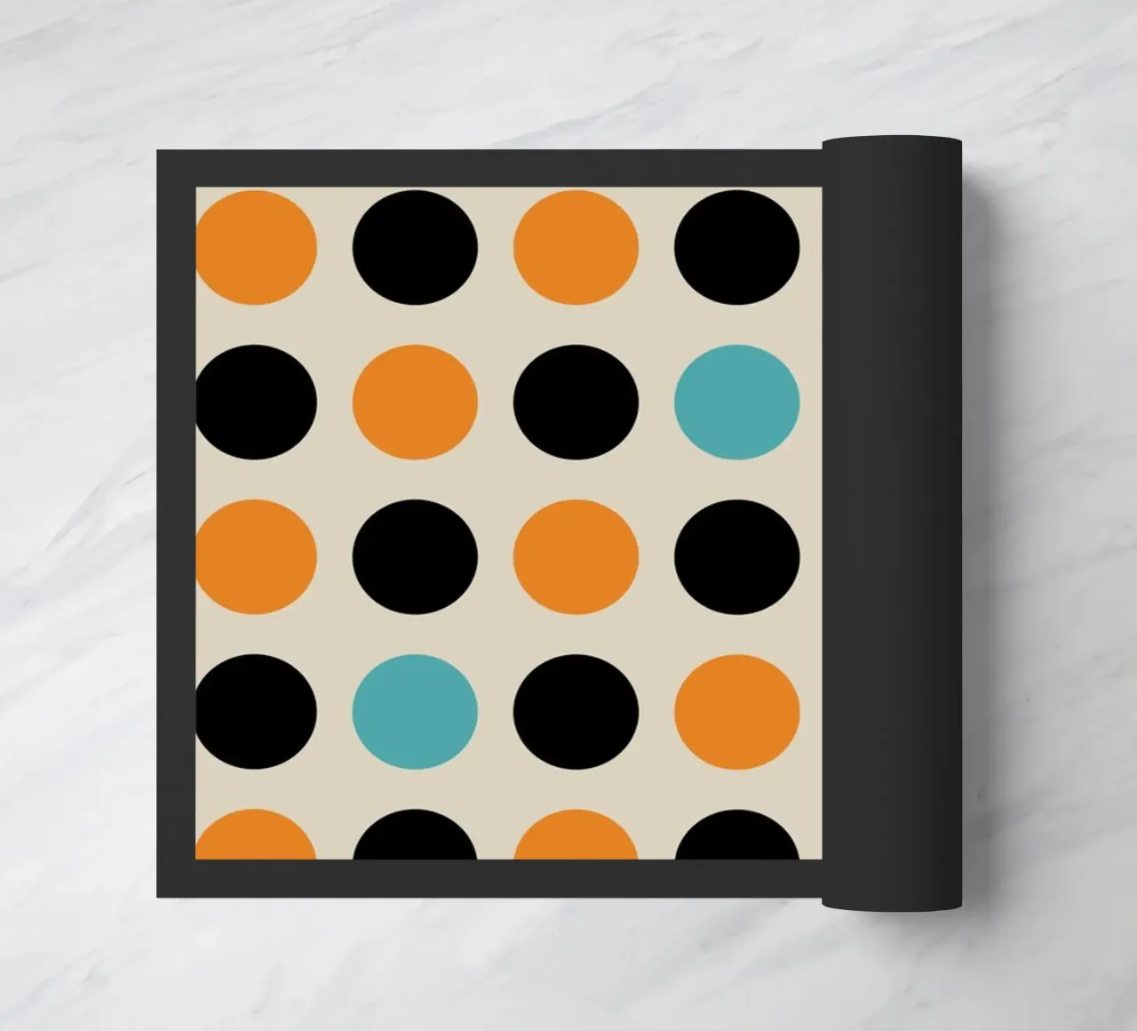 Bauhaus Dots Graphic - Retro Modern Art doormat by Studio Vibe
