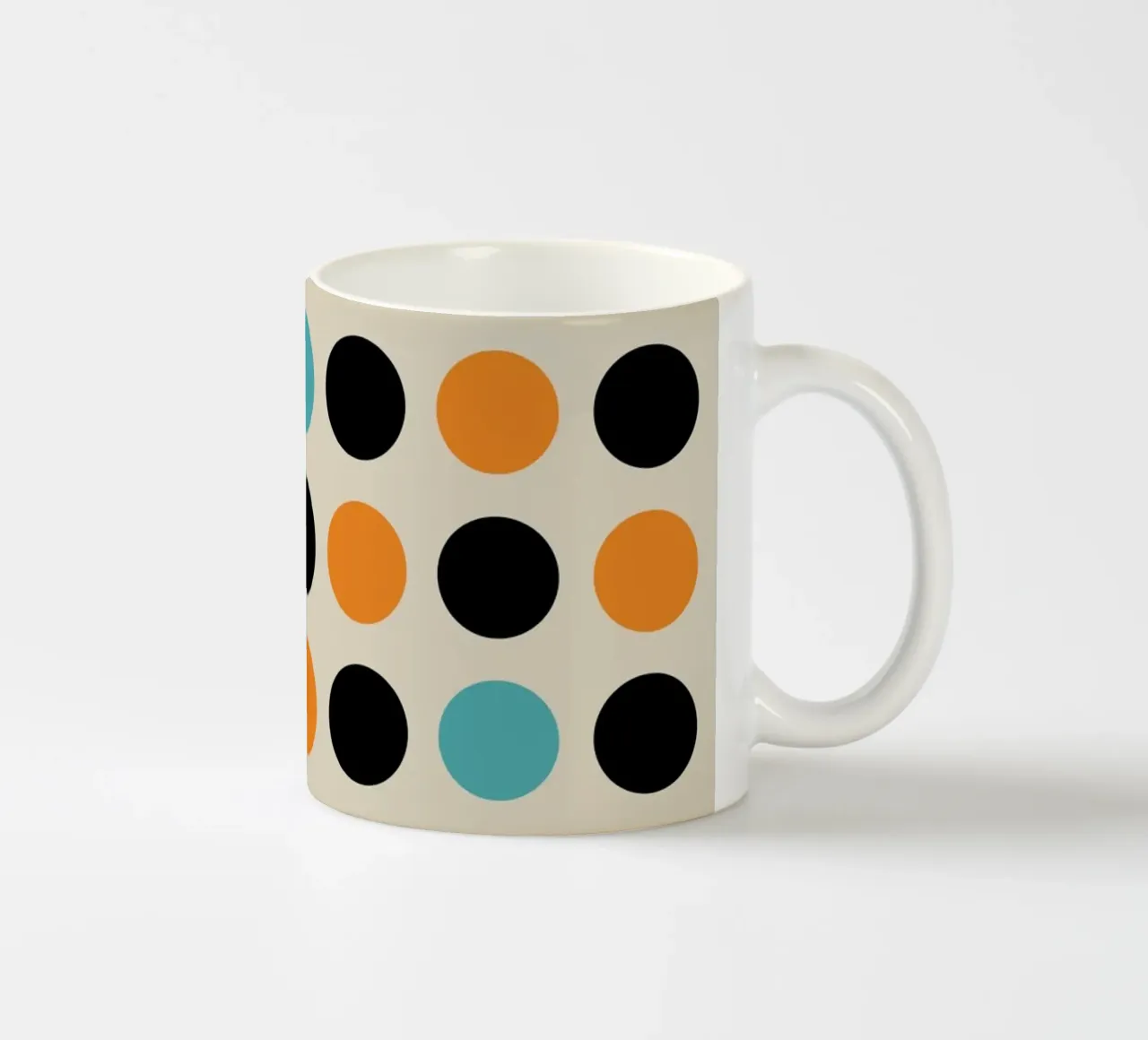 Bauhaus Dots Graphic - Retro Modern Art ceramic mug by Studio Vibe