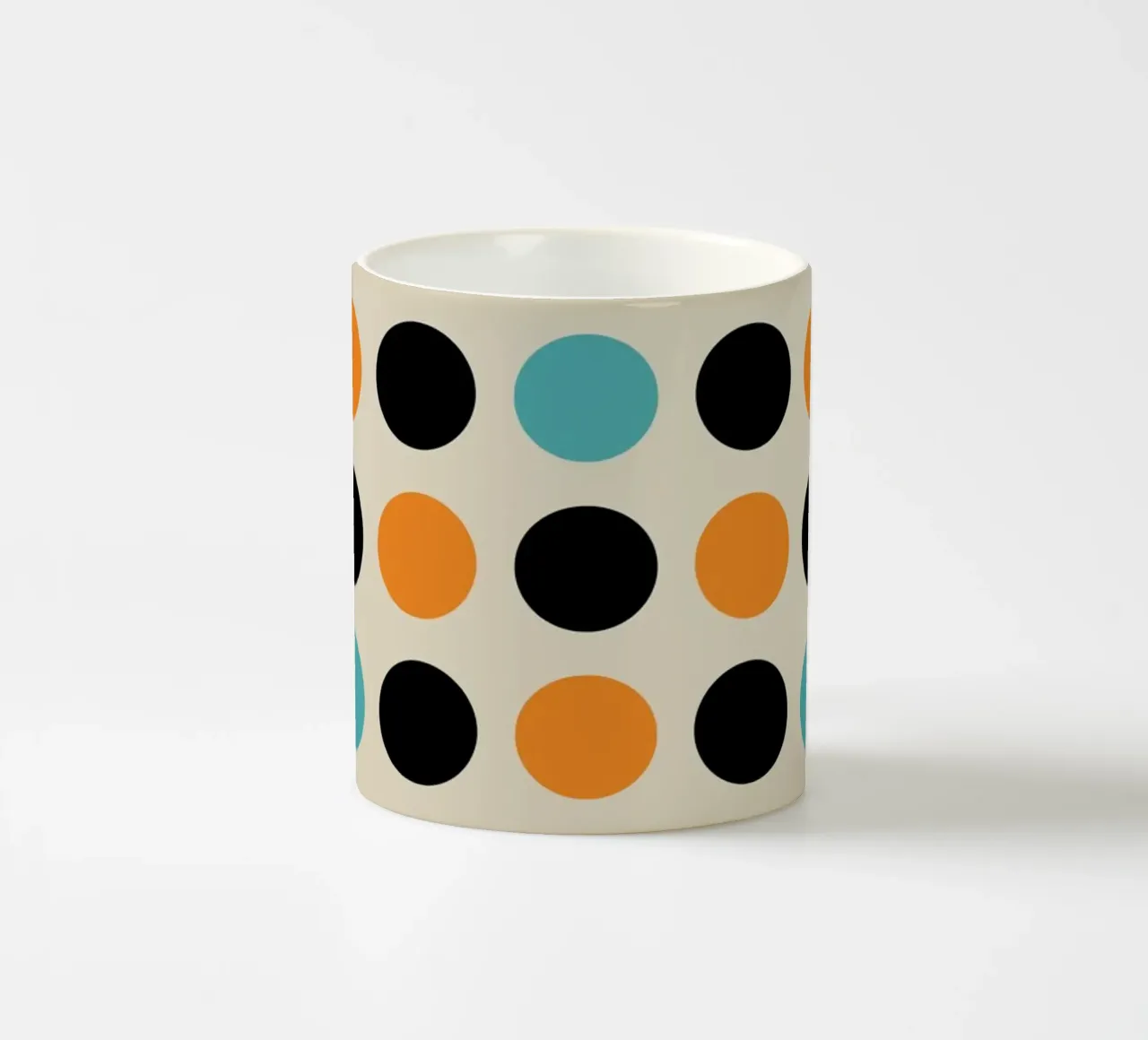 Bauhaus Dots Graphic - Retro Modern Art ceramic mug by Studio Vibe