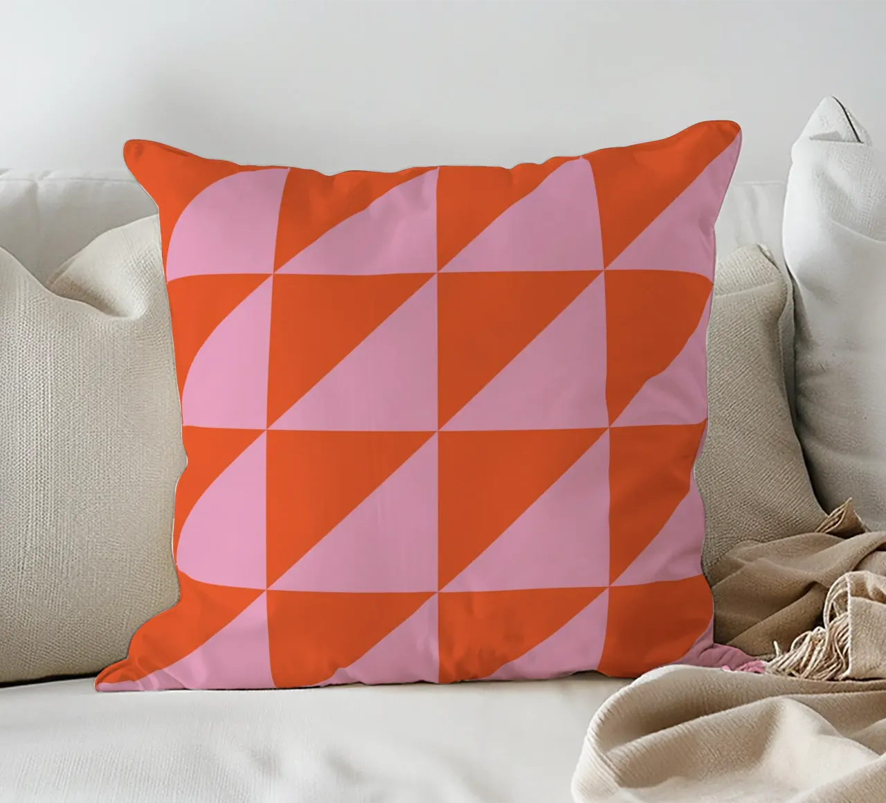 Bauhaus Geometry Art - Retro Design Poster decorative cushion by Studio Vibe