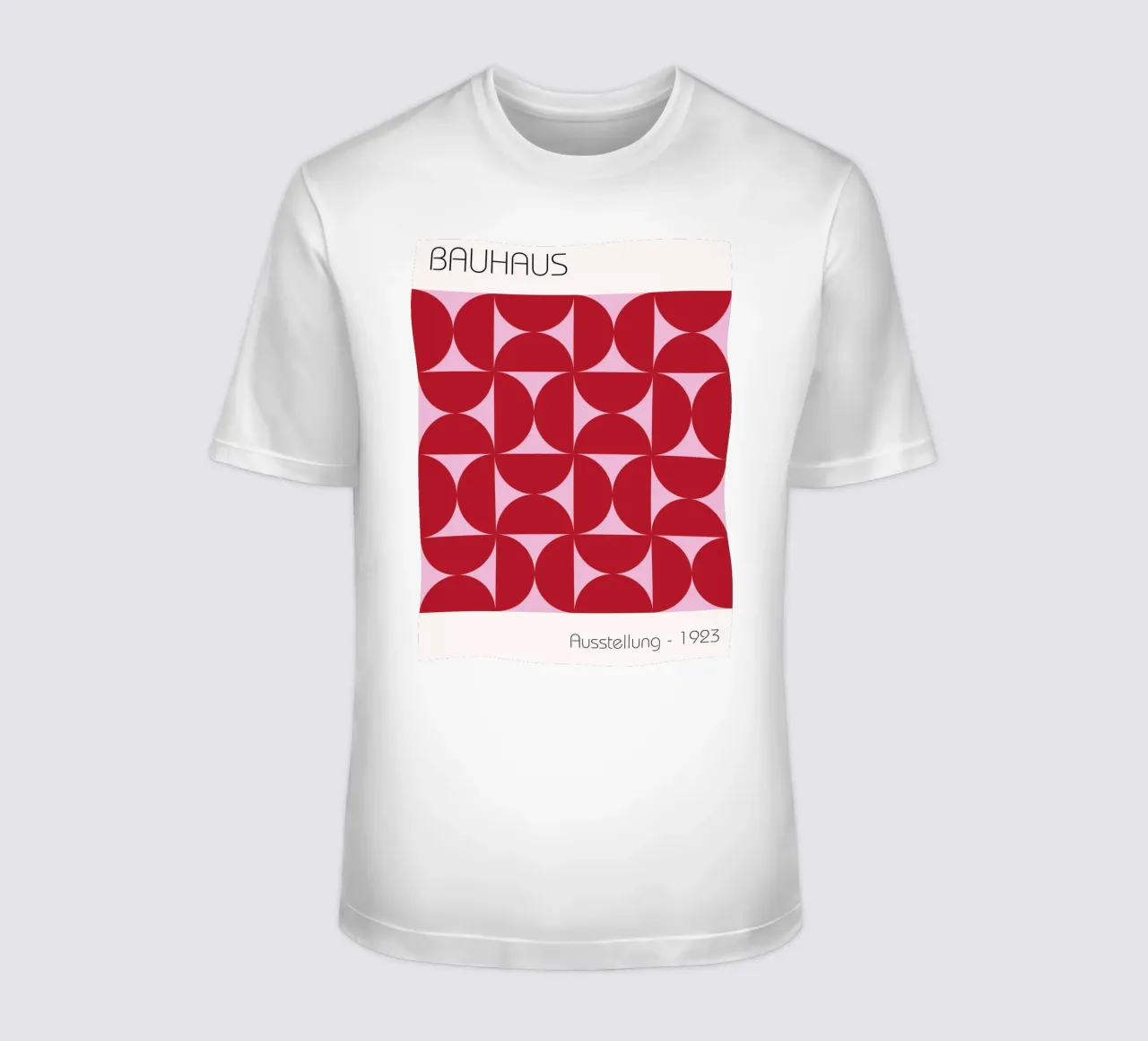 Bauhaus Poster 1923 - Rouge Rose Géométrie Art t-shirt de Studio Vibe