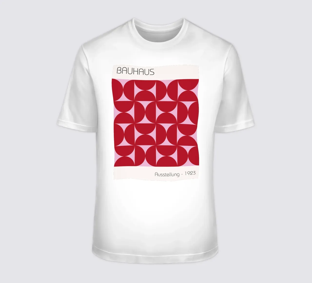 Bauhaus Poster 1923 - Rouge Rose Géométrie Art t-shirt de Studio Vibe