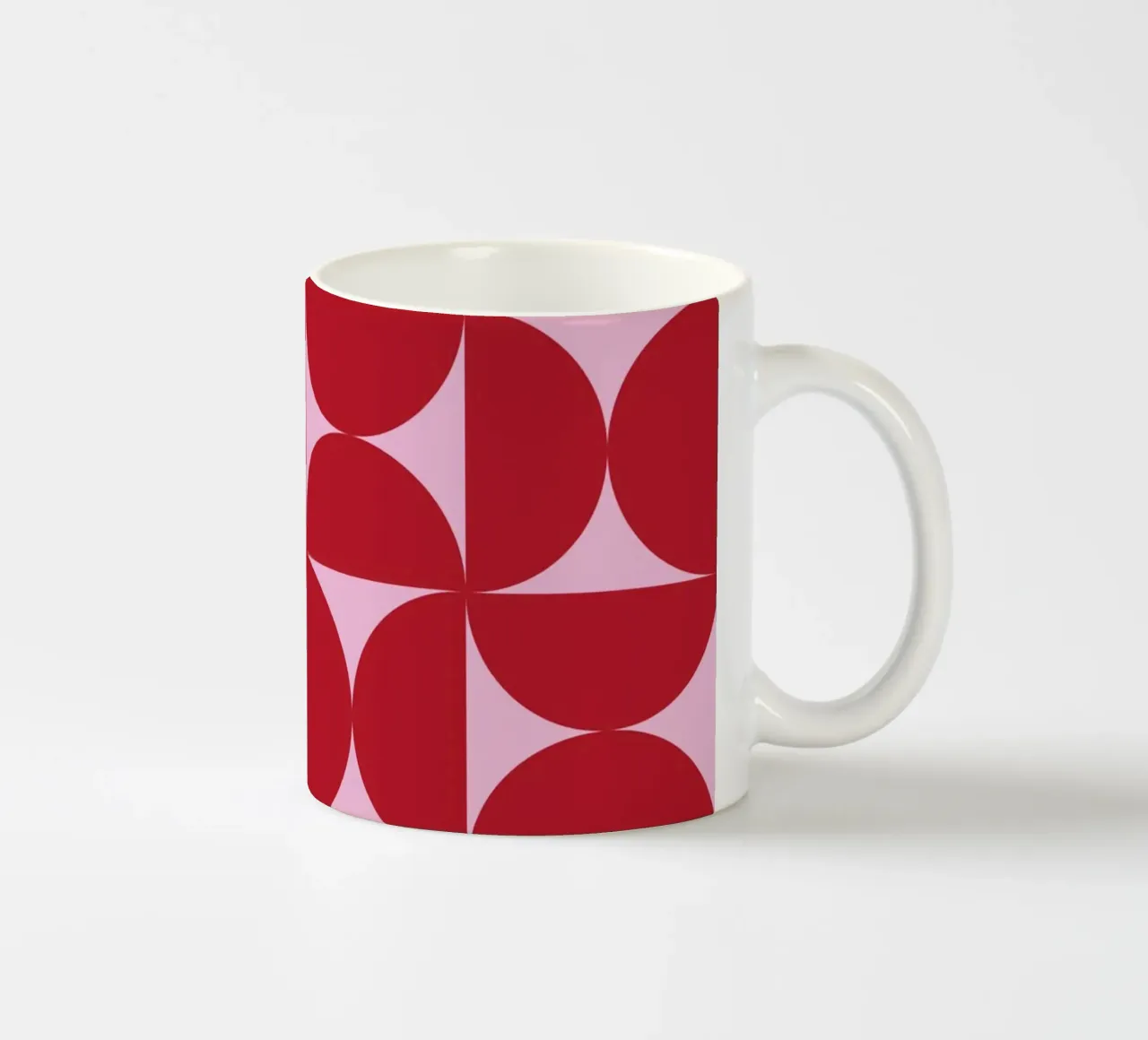 Bauhaus Poster 1923 - Red Pink Geometry Art ceramic mug by Studio Vibe