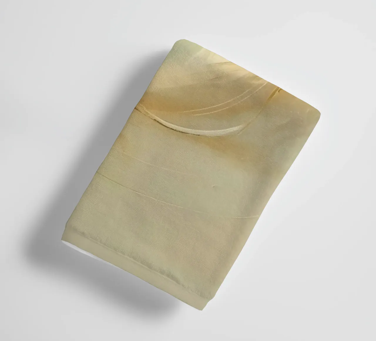Abstract portrait of a smiling face rendered in soft hues towel by DesignDoodle