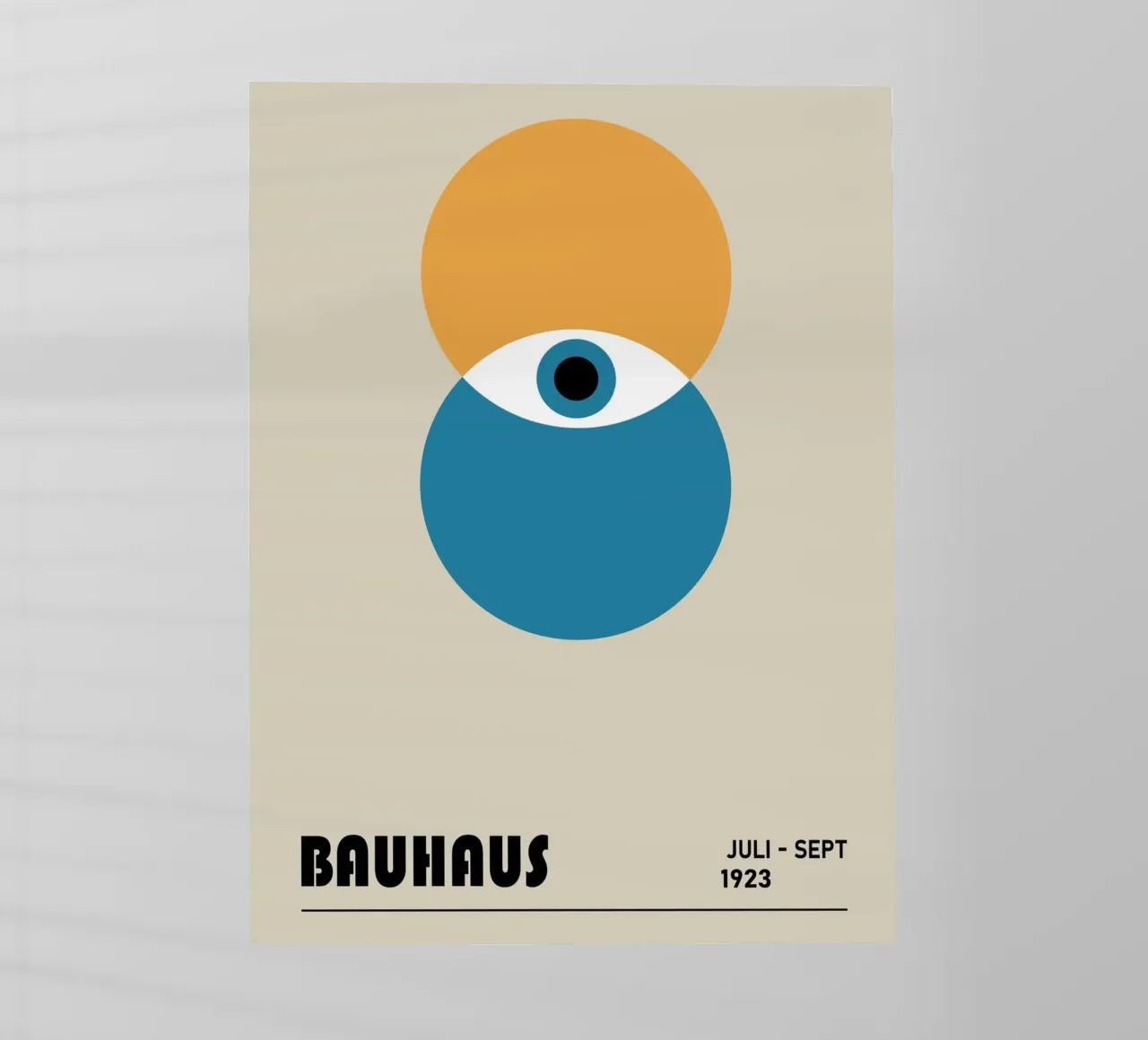 Bauhaus Poster Eye - 1923 Graphic Art backlit film by Studio Vibe