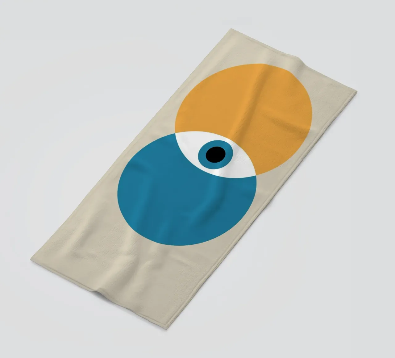 Bauhaus Poster Eye - 1923 Graphic Art beach towel by Studio Vibe