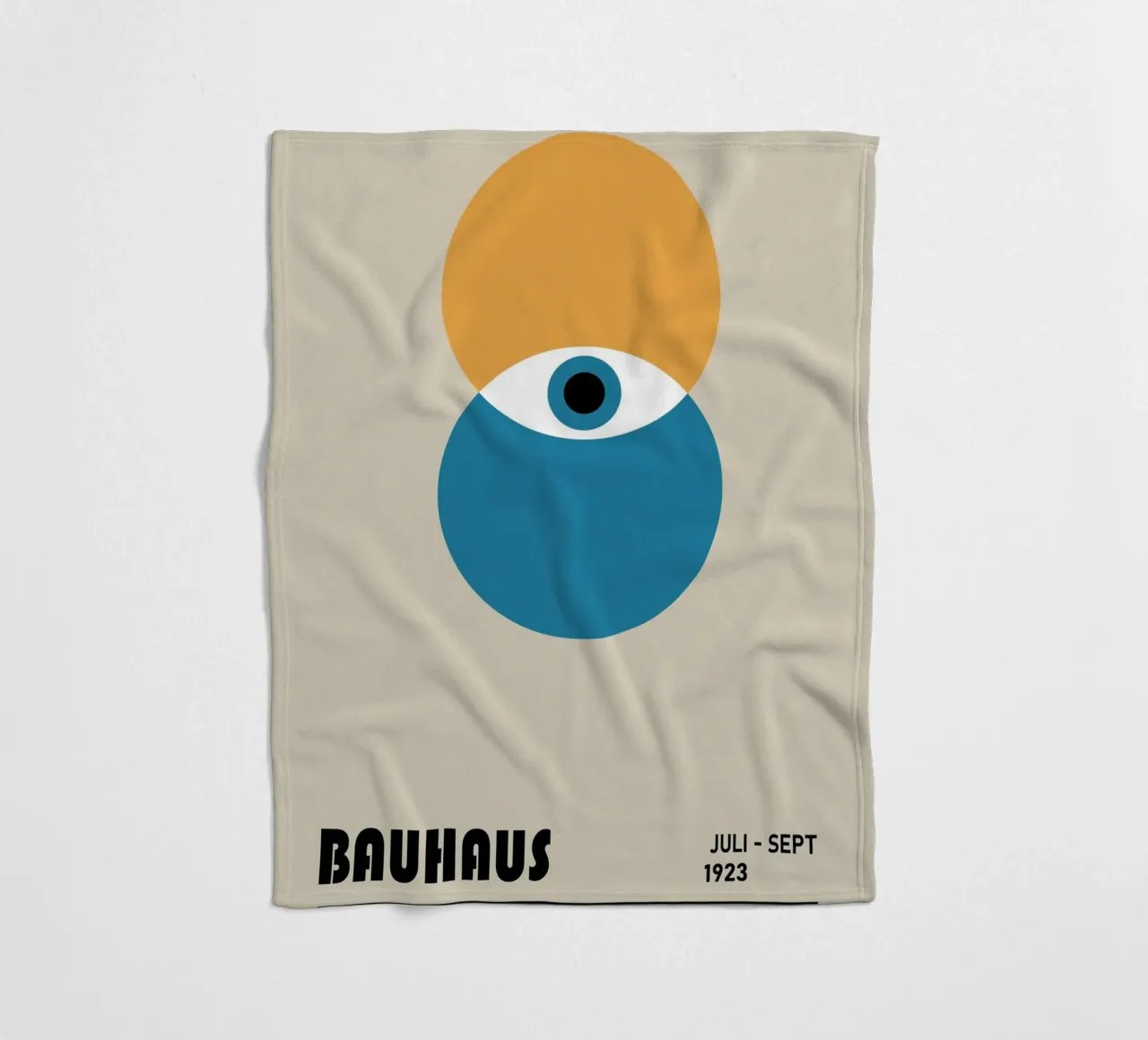 Bauhaus Poster Eye - 1923 Graphic Art fleece blanket by Studio Vibe