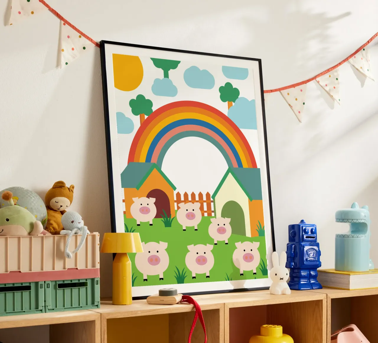 Pig Farming poster by CUTE ANIMALS