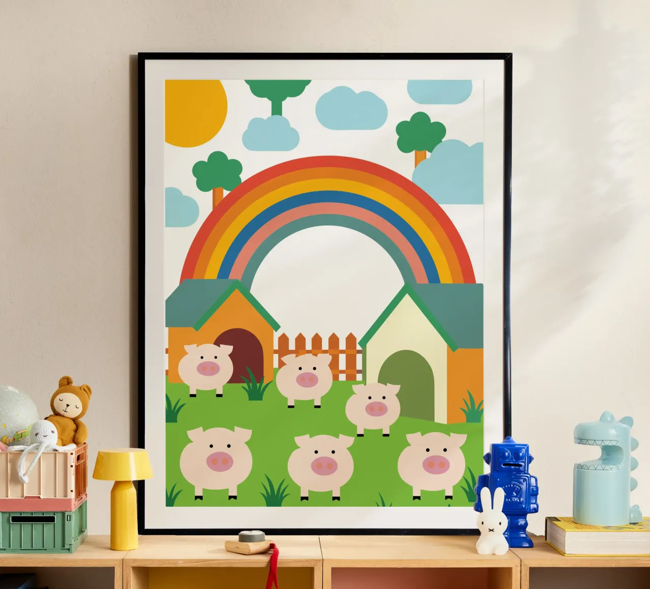 Pig Farming poster by CUTE ANIMALS