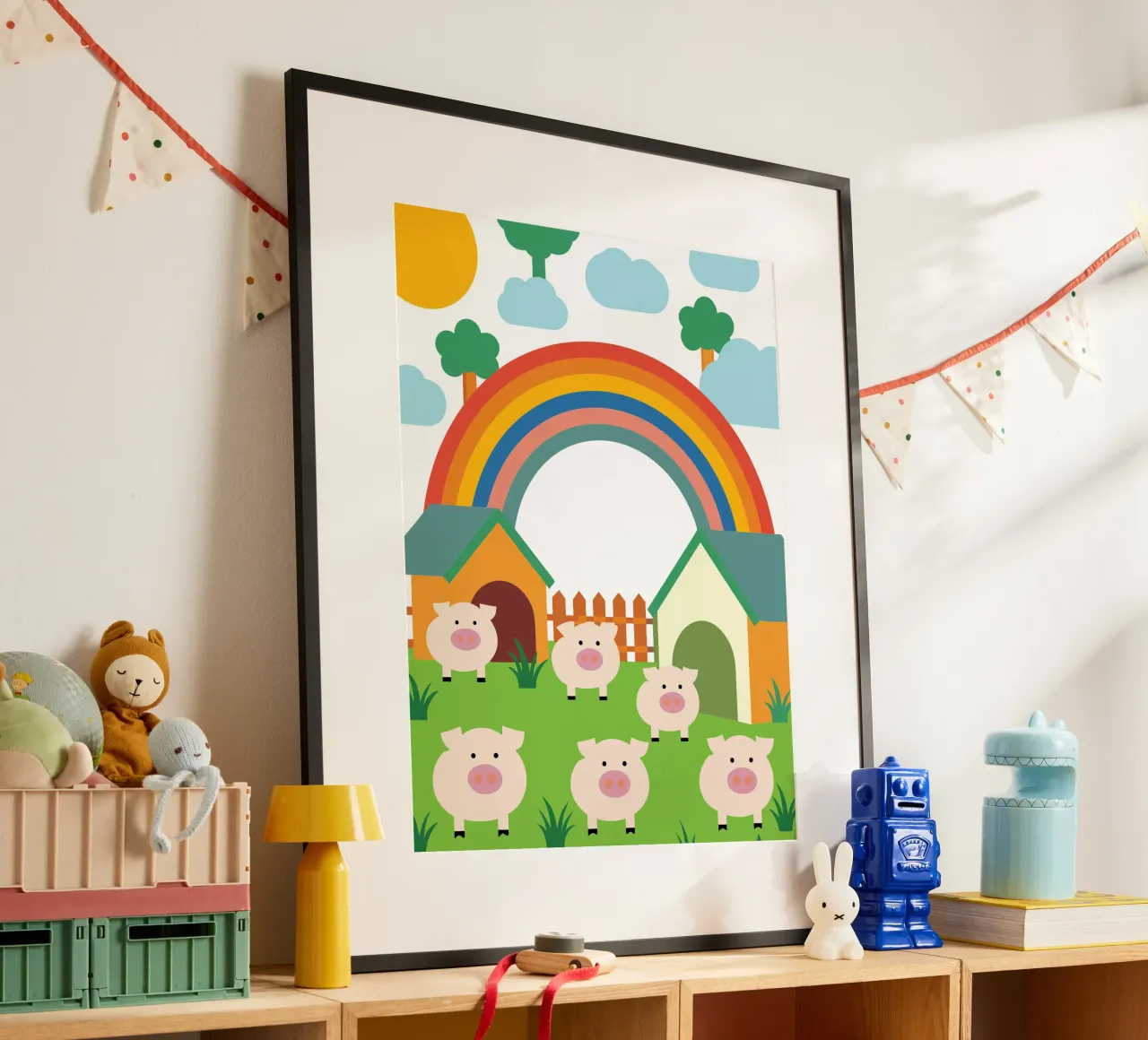 Pig Farming poster by CUTE ANIMALS