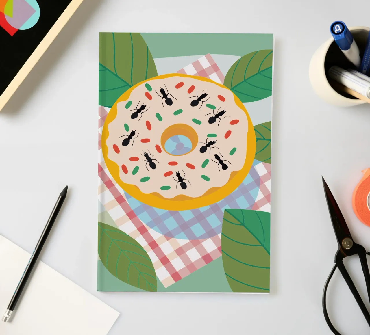 Ant on the Donut notebook by CUTE ANIMALS